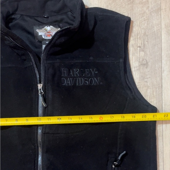 Harley-Davidson Women’s Skull Black Fleece Vest Size Medium - Picture 6 of 7